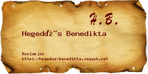 Hegedűs Benedikta névjegykártya